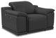 Mod Charcoal Gray Italian Leather Recliner Chair