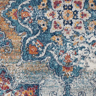 Alessana Nieve Orange Bordered Area Rug, 2'x3'