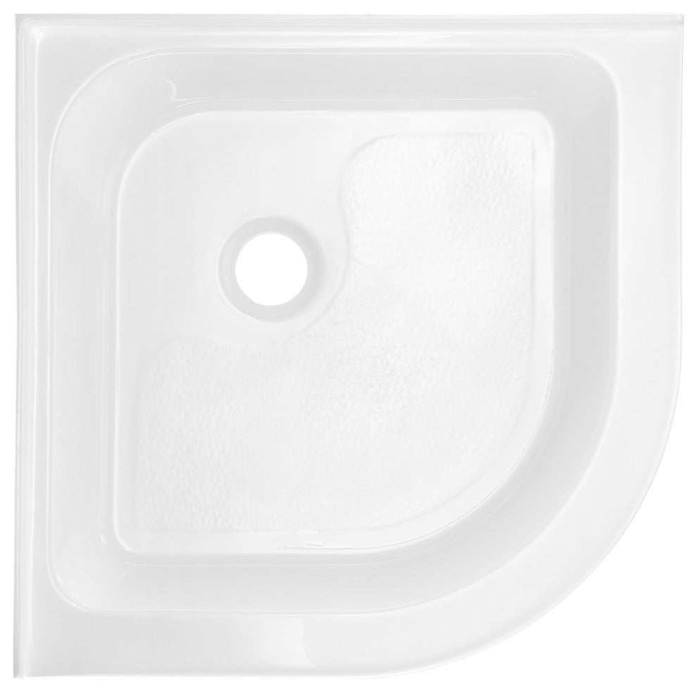 Voltaire 32"x32" Acrylic White, Single-Threshold, Neo-Angle Shower Base