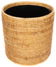 Artifacts Rattan™ Round Waste Basket With Metal Liner, Honey Brown