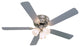 Satin Nickel 52" Hugger Ceiling Fan With Light Kit