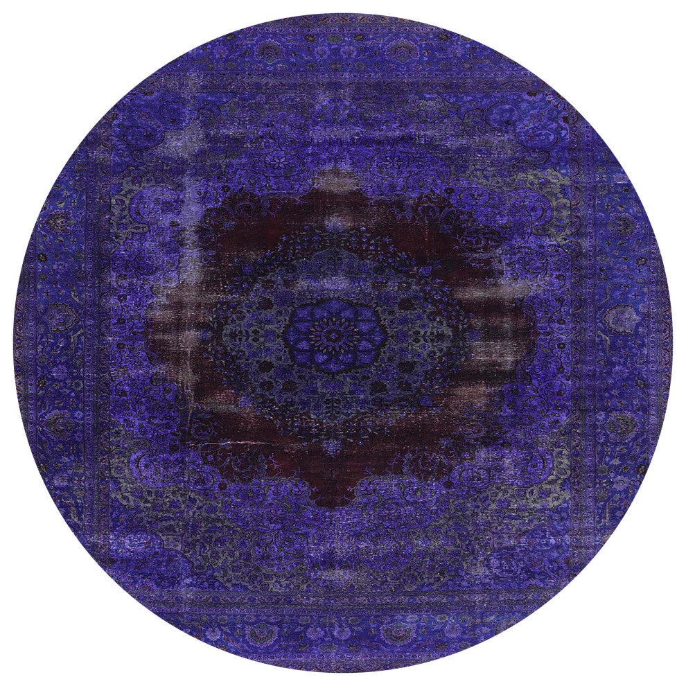 Ahgly Company Indoor Round Mid-Century Modern Area Rugs, 5' Round
