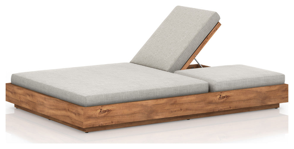 Kinta Outdoor Double Chaise Lounge-Stone