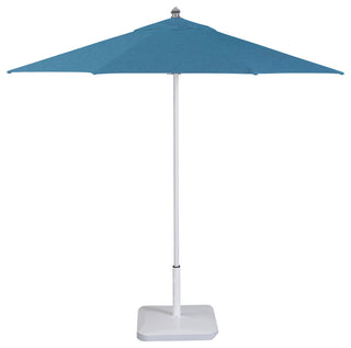 9' Round Flexibe Commercial Umbrella, White, Sapphire Blue