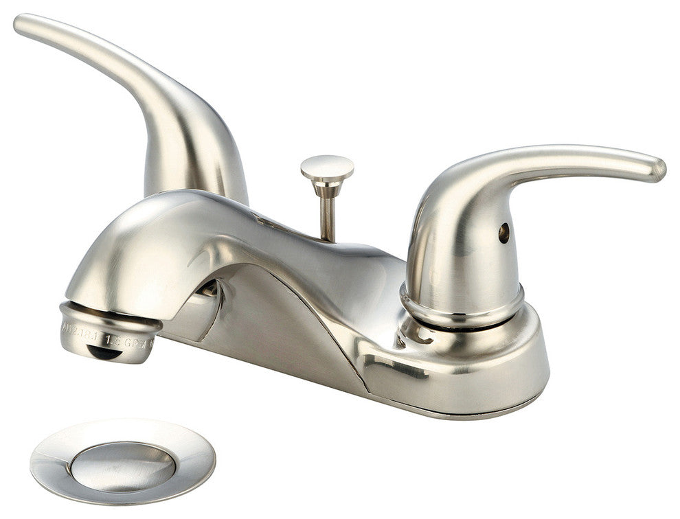 Accent Two Handle Bathroom Faucet, PVD Brushed Nickel