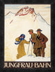 "Jungfrau-Bahn" Framed Canvas Giclee by Emil Cardinaux, 19x24"
