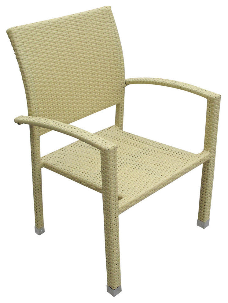 Modern Contemporary Outdoor Patio Chairs Set of 4 Tan