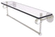 Clearview 22" Glass Shelf and Towel Bar and Groovy Accents, Satin Nickel