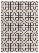 Lima Contemporary Area Rug, White and Black, 7'x10'