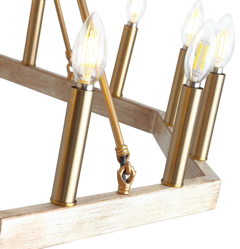 16-Light Pendant Light Modern Wagon Wheel Ceiling Light Chandelier, Gold