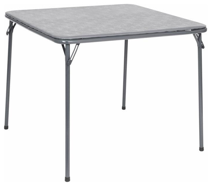 5 Piece Folding Card Table and Chair Set, Gray