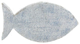 10.6" Cape Cod Inspired Table Top White and Blue Fish Decoration