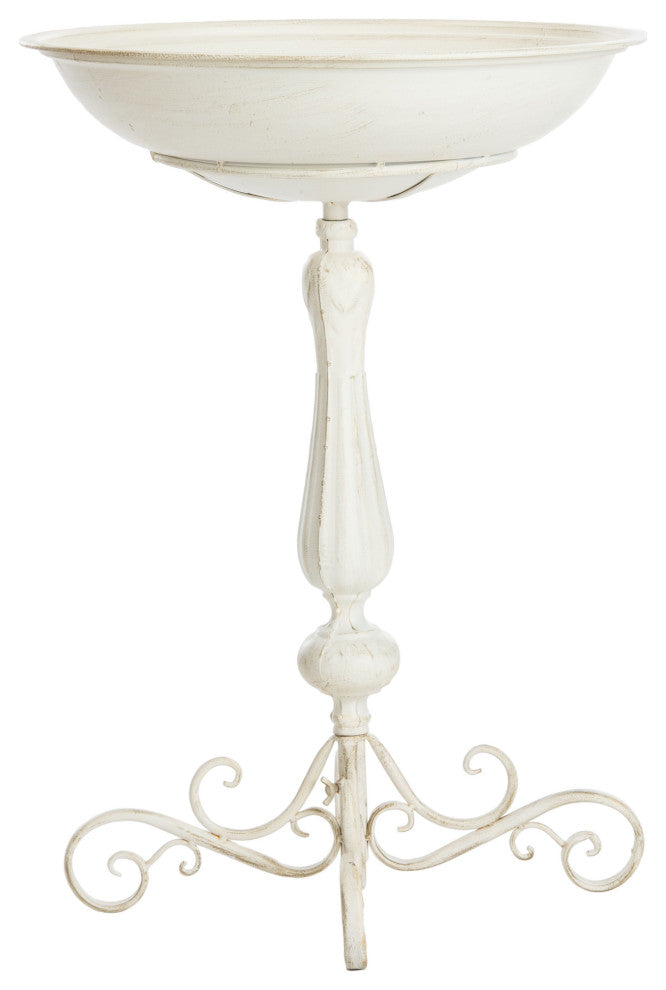 Safavieh Orian Bird Bath, Pearl White