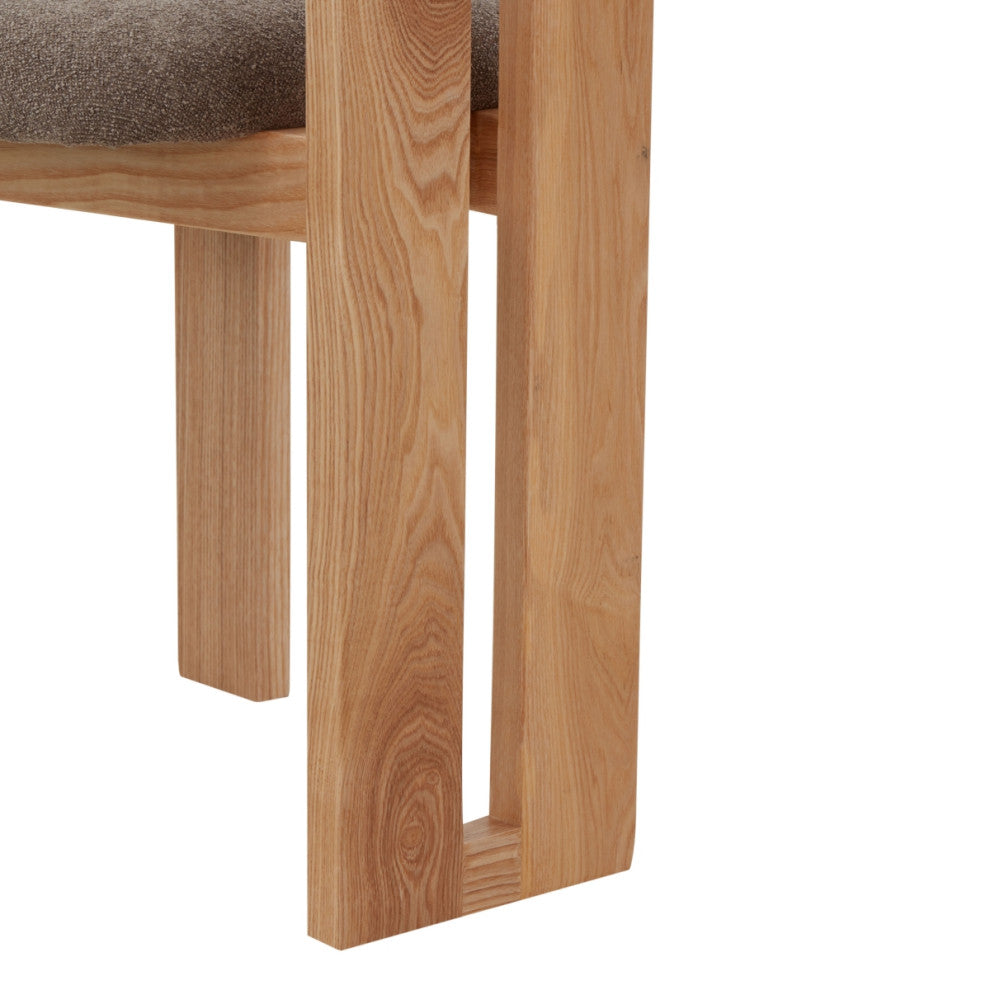 Safavieh Couture Halloway Boucle Dining Chair, Brown/Natural