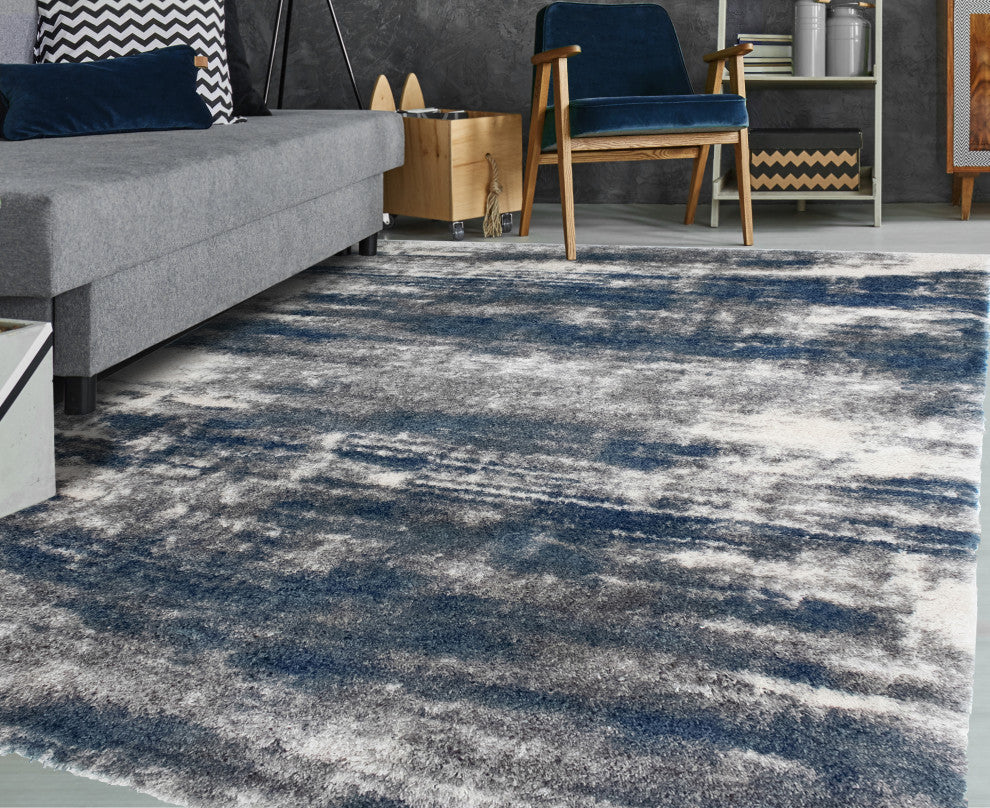 Noori Rug Shag Madison Blue/Grey Rug