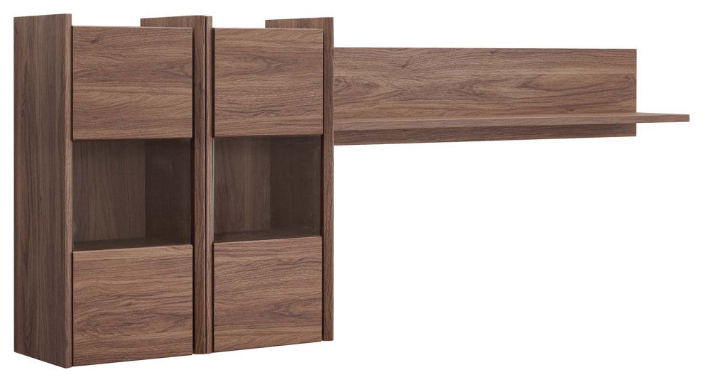 Visionary Wall Mounted Shelves - Walnut