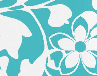 18"x30" Evelyn Floral Print Kitchen Towel, Blue