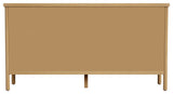 Lennon 6 Drawer Rounded Leg Dresser, Natural