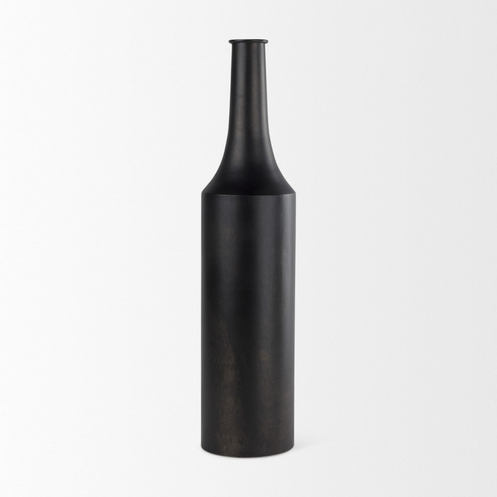Aubrey Large 24.0H Black Iron Flower Vase