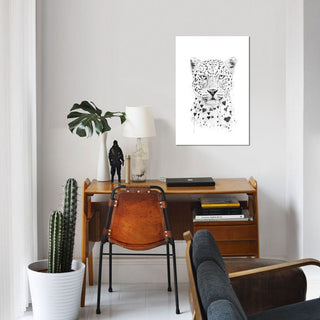 "Lovely Leopard" by Balazs Solti, Canvas Print, 18"x12"