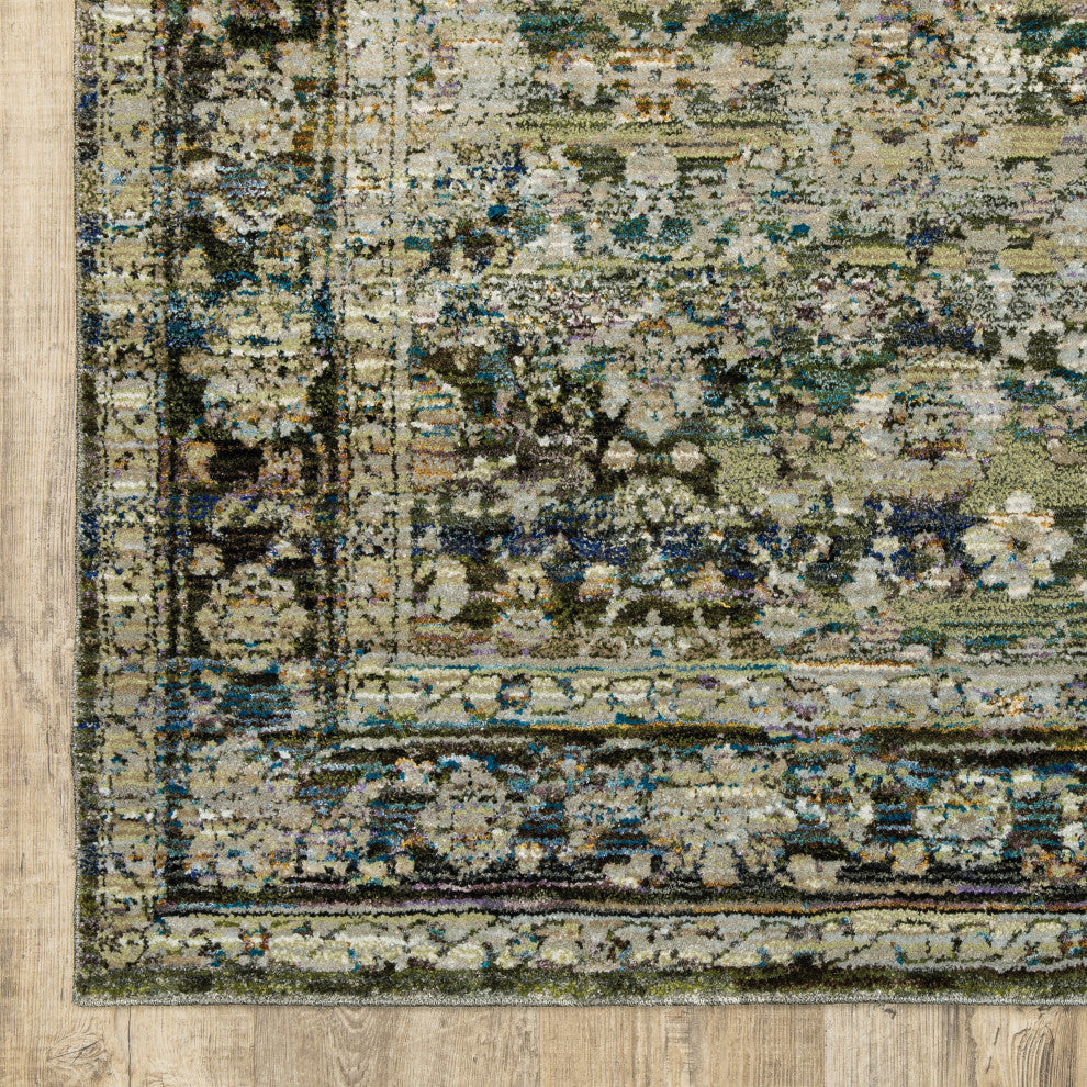 Oriental Weavers Andorra Green/ Brown Oriental Indoor Area Rug 10'X13'2"
