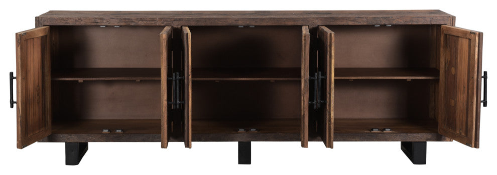 Brenton Dark Walnut Sideboard, 6 Door