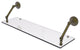Prestige Que New 30" Floating Glass Shelf, Antique Brass