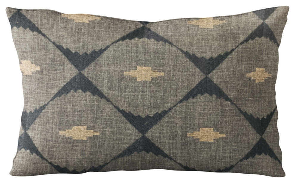 Plutus Blue Cubes Diamond Luxury Throw Pillow, 20"x20"