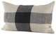 Beige and Black Plaid Pattern Lumbar Throw Pillow Cover