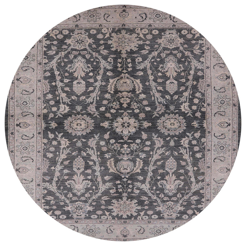 Ahgly Company Indoor Round Mid-Century Modern Area Rugs, 5' Round