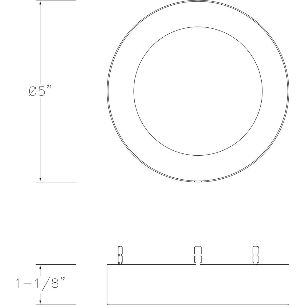 Everlume Collection Brushed Nickel 5" Edgelit Round Trim Ring