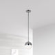 Dayana 1-Light Halogen Pendant With White Glass, Polished Chrome