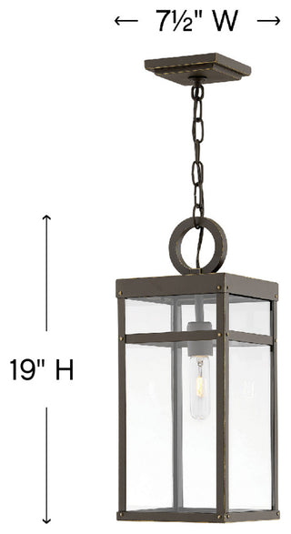 Hinkley Porter Medium Hanging Lantern, Oil Rubbed Bronze
