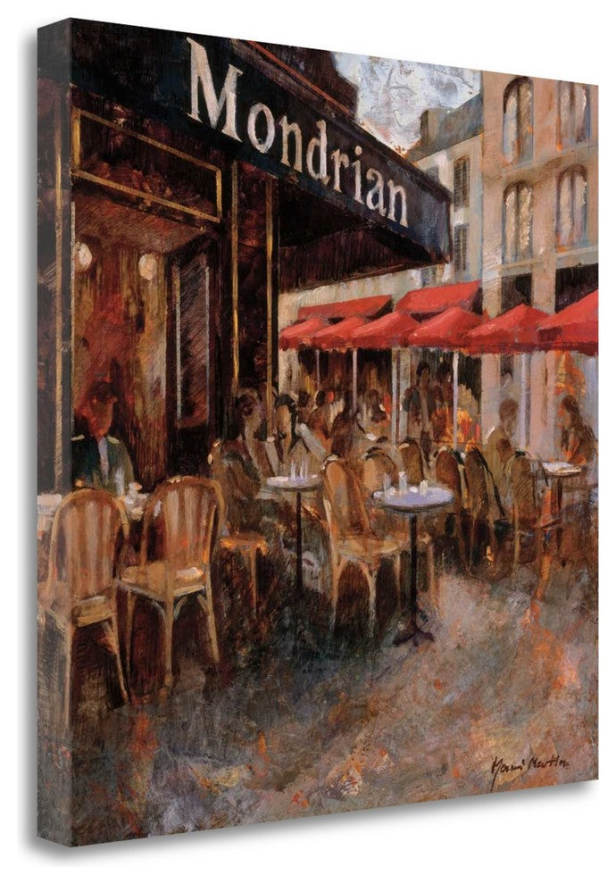 "Mondrian Cafe" By Noemi Martin, Giclee Print on Gallery Wrap Canvas