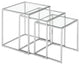 Set of Three Silver and Glass Nesting Tables