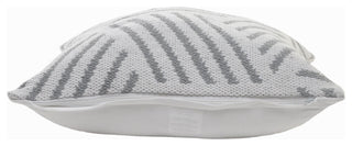 Geometric Striped Throw Pillow, Gray