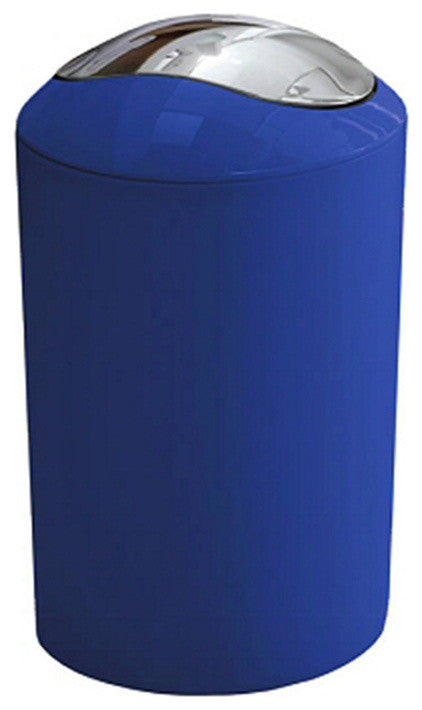 Glossy Waste Paper Basket, Royal Blue