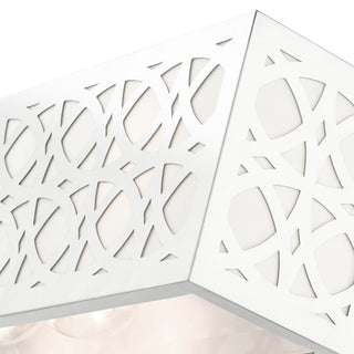 Polished Chrome Fretwork, Ornamental, Transitional, Sophisticated Vanity Sconce