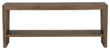 Troy Oak Console Table, Antique Brown