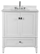 31" Single Vanity, White With Engineered Stone Top