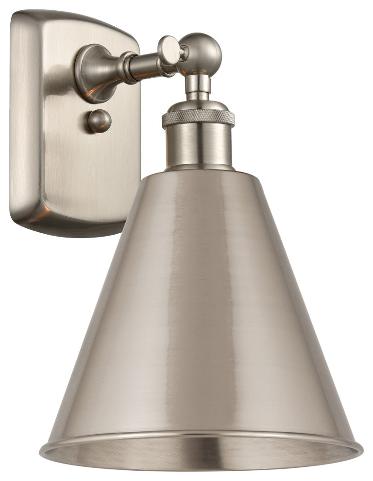 Ballston Cone Sconce, Brushed Satin Nickel