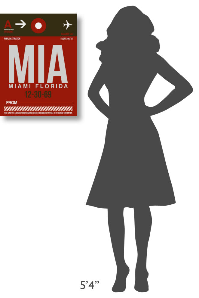 "MIA Miami Luggage Tag 2" Fine Art Print