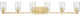 Adley Collection 48-1/2" 6-Light Satin Brass Clear Glass Bath Vanity Light