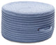 Colonial Mills Pouf Solid Chenille Pouf Blue Ice Round, 20"x20"x11"