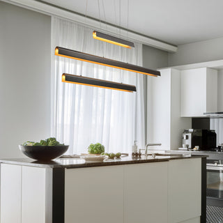 LNC 3-Tier LED Bar, 40.5" Black Modern Linear Kitchen Island Light