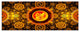 Golden Psychedelic Relaxing Art, Abstract Canvas Art Print, 70"x28", 6 Panels