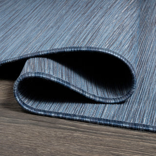 Ethan Modern Flatweave Solid, Blue, 9 X 12