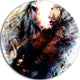 Woman And Horse With Flying Eagle, Collage Round Wall Art, 23"