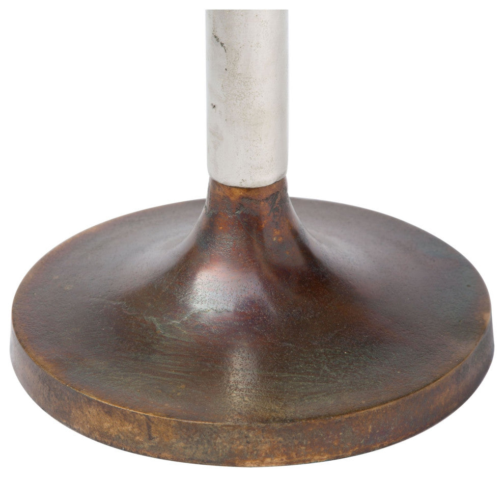 Sofa Side Table, Aluminum, Metal, Bronze, Antique Brass, Lounge Hospitality