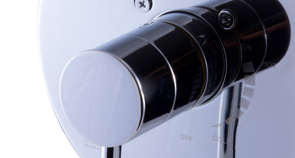 Ab1601, -Piece Polished Chrome Pressure Balanced Round Shower Mixer